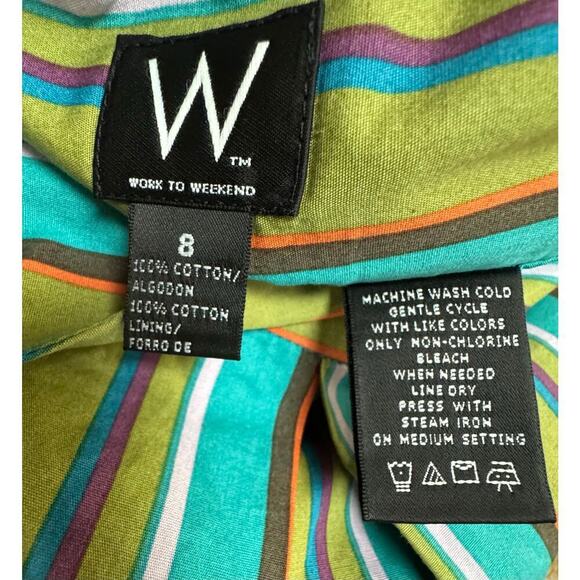 NWT W Work to Weekend Striped A-Line Skirt Size 8 - Picture 7 of 7